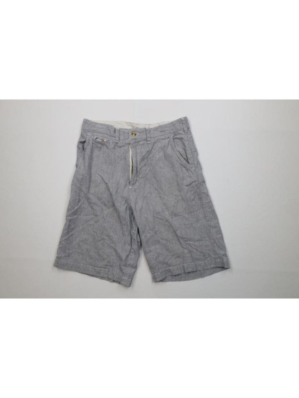 Vintage Y2K Streetwear Mens Size 30 Gauzy Cotton Hickory Striped Chino Shorts